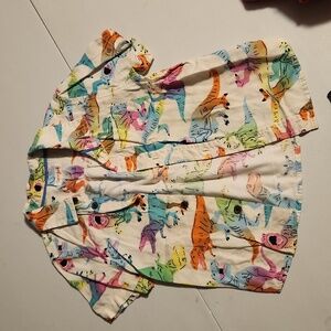 Cat & Jack 5t dinosaur button up short sleeve shirt